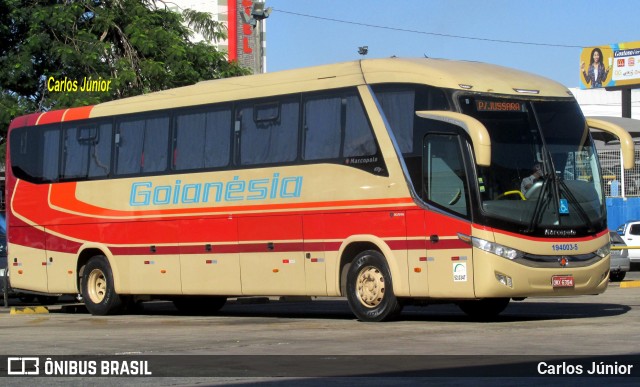 Auto Viação Goianésia 194003-5 na cidade de Goiânia, Goiás, Brasil, por Carlos Júnior. Número da foto: #9142221.