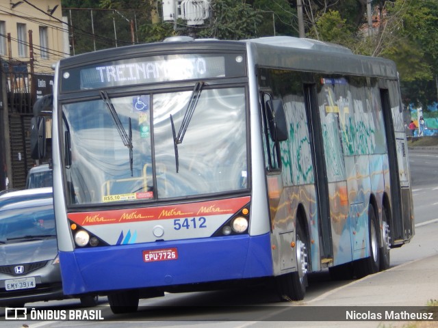 Metra - Sistema Metropolitano de Transporte 5412 na cidade de São Paulo, São Paulo, Brasil, por Nicolas Matheusz. ID da foto: 9141155.