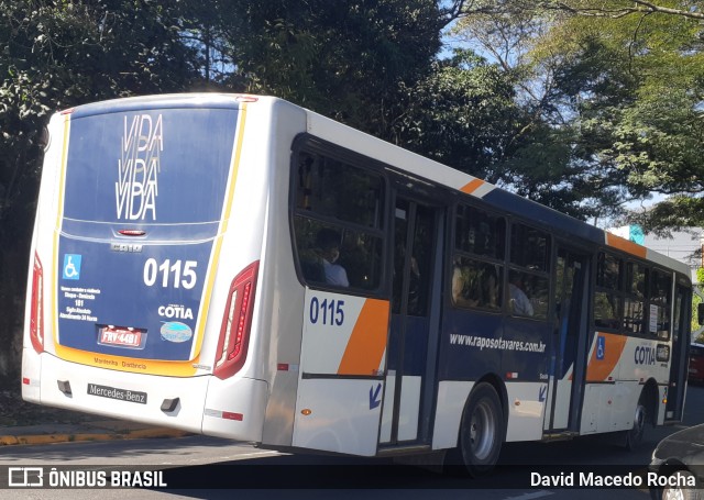 Viação Raposo Tavares Cotia 0115 na cidade de Cotia, São Paulo, Brasil, por David Macedo Rocha. Número da foto: #9144345.