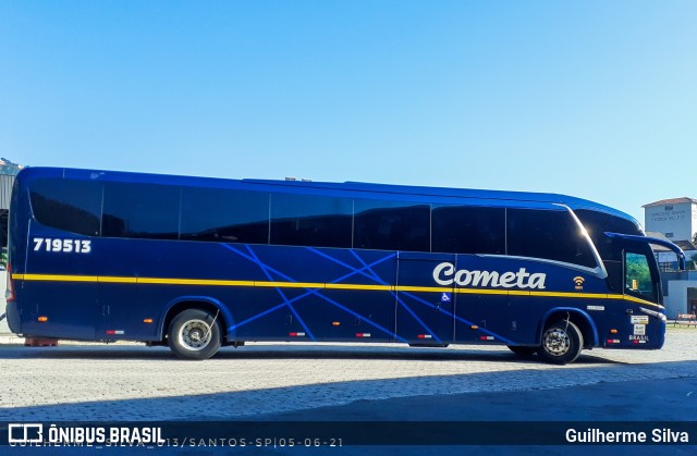 Viação Cometa 719513 na cidade de Santos, São Paulo, Brasil, por Guilherme Silva. ID da foto: 9146467.