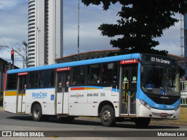 Expresso Vera Cruz 306 na cidade de Recife, Pernambuco, Brasil, por Matheus Lex. Número da foto: #9143985.