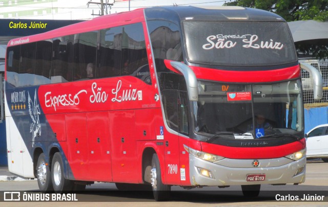 Expresso São Luiz 7890 na cidade de Goiânia, Goiás, Brasil, por Carlos Júnior. ID da foto: 9146991.