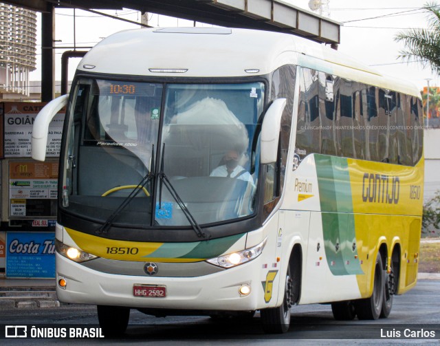 Empresa Gontijo de Transportes 18510 na cidade de Taguatinga, Distrito Federal, Brasil, por Luis Carlos. Número da foto: #9148872.