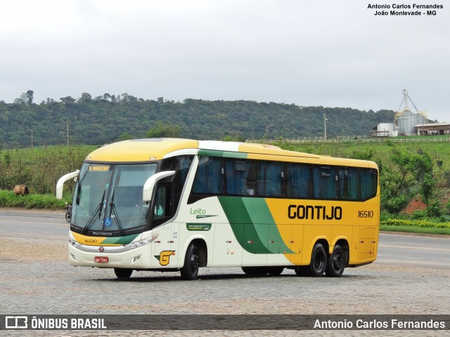 Empresa Gontijo de Transportes 16510 na cidade de João Monlevade, Minas Gerais, Brasil, por Antonio Carlos Fernandes. ID da foto: 9147611.