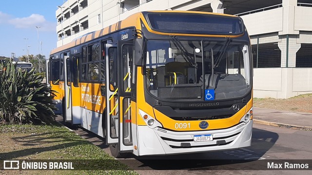 Companhia Carris Porto-Alegrense 0091 na cidade de Porto Alegre, Rio Grande do Sul, Brasil, por Max Ramos. Número da foto: #9147640.