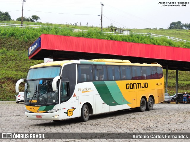 Empresa Gontijo de Transportes 14570 na cidade de João Monlevade, Minas Gerais, Brasil, por Antonio Carlos Fernandes. ID da foto: 9147593.