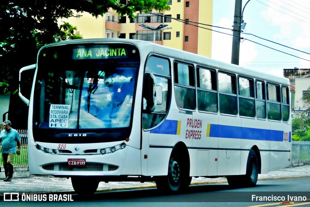 Pruden Express 320 na cidade de Presidente Prudente, São Paulo, Brasil, por Francisco Ivano. Número da foto: #9150326.