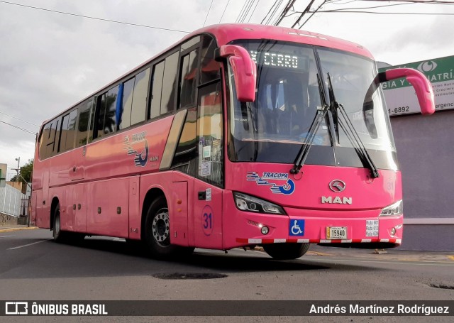 TRACOPA - Transportes Costarricenses Panameños 31 na cidade de San José, San José, Costa Rica, por Andrés Martínez Rodríguez. ID da foto: 9151126.