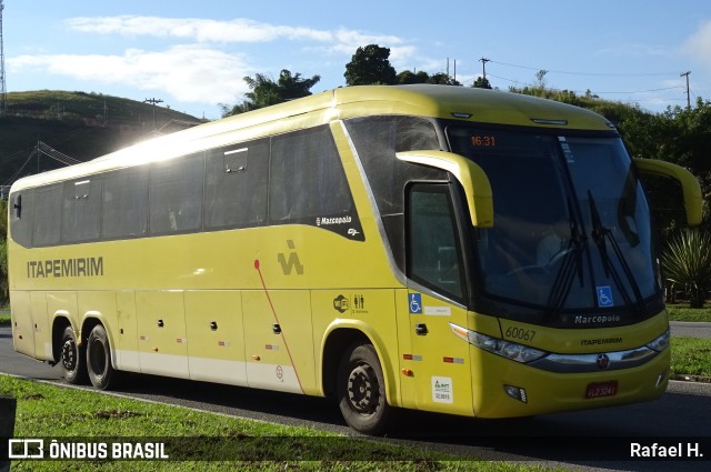 Viação Itapemirim 60067 na cidade de Barra do Piraí, Rio de Janeiro, Brasil, por Rafael H.. Número da foto: #9151303.
