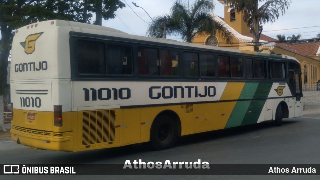 Empresa Gontijo de Transportes 11010 na cidade de Ribeirão das Neves, Minas Gerais, Brasil, por Athos Arruda. ID da foto: 9149601.