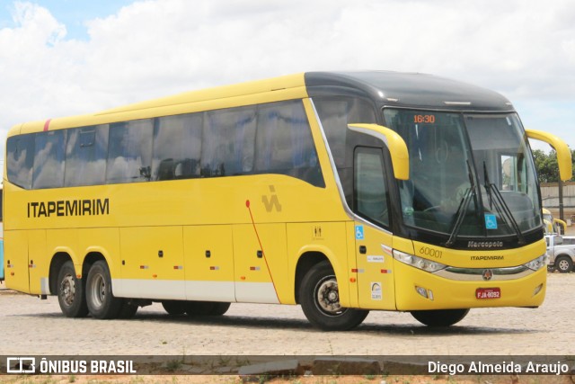 Viação Itapemirim 60001 na cidade de Vitória da Conquista, Bahia, Brasil, por Diego Almeida Araujo. ID da foto: 9153007.