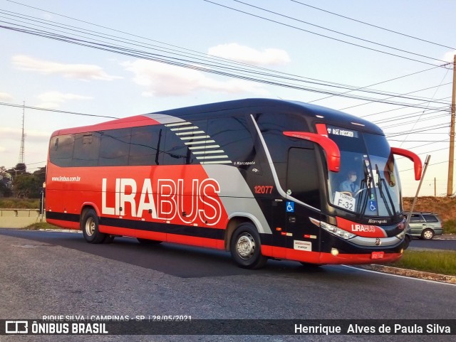 Lirabus 12077 na cidade de Campinas, São Paulo, Brasil, por Henrique Alves de Paula Silva. Número da foto: #9154205.
