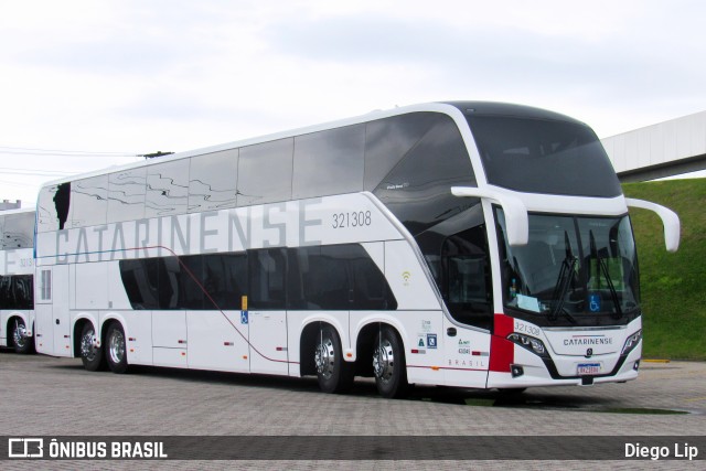 Auto Viação Catarinense 321308 na cidade de Florianópolis, Santa Catarina, Brasil, por Diego Lip. ID da foto: 9153334.