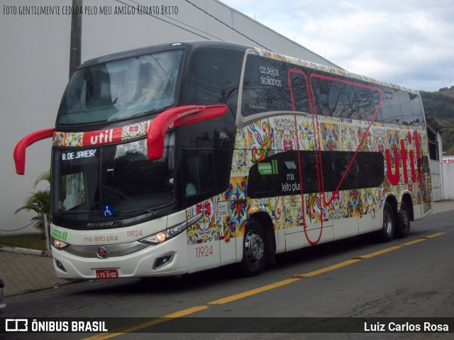 UTIL - União Transporte Interestadual de Luxo 11924 na cidade de Juiz de Fora, Minas Gerais, Brasil, por Luiz Carlos Rosa. Número da foto: #9155138.