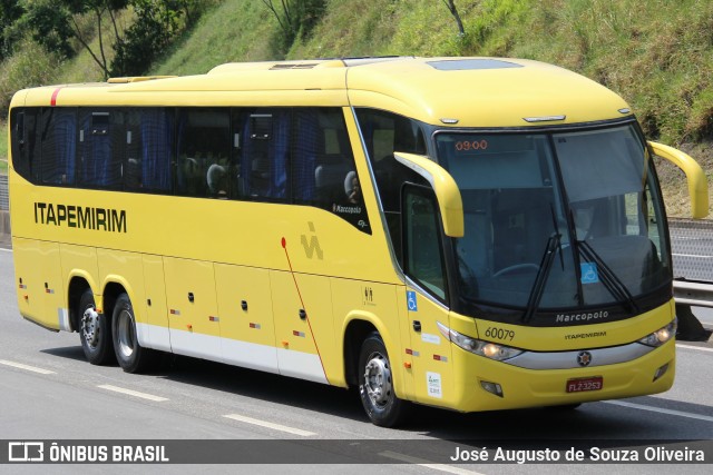 Viação Itapemirim 60079 na cidade de Piraí, Rio de Janeiro, Brasil, por José Augusto de Souza Oliveira. ID da foto: 9158165.