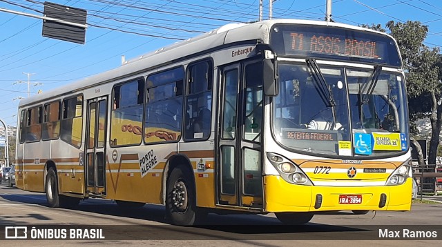 Companhia Carris Porto-Alegrense 0772 na cidade de Porto Alegre, Rio Grande do Sul, Brasil, por Max Ramos. ID da foto: 9155188.