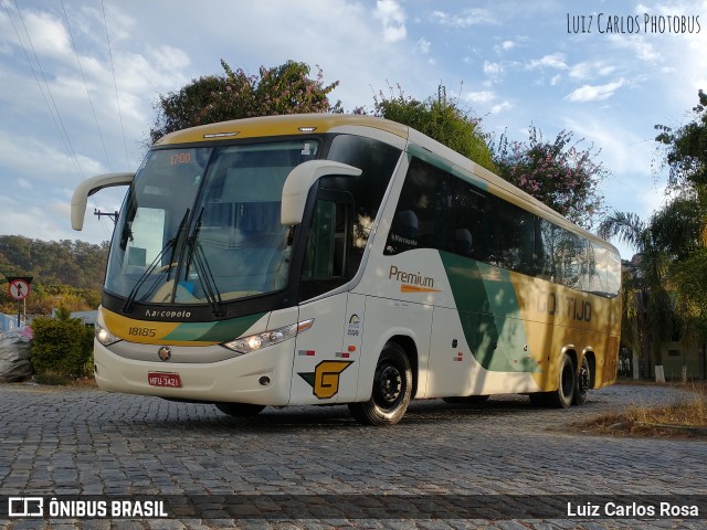 Empresa Gontijo de Transportes 18185 na cidade de Juiz de Fora, Minas Gerais, Brasil, por Luiz Carlos Rosa. ID da foto: 9155947.