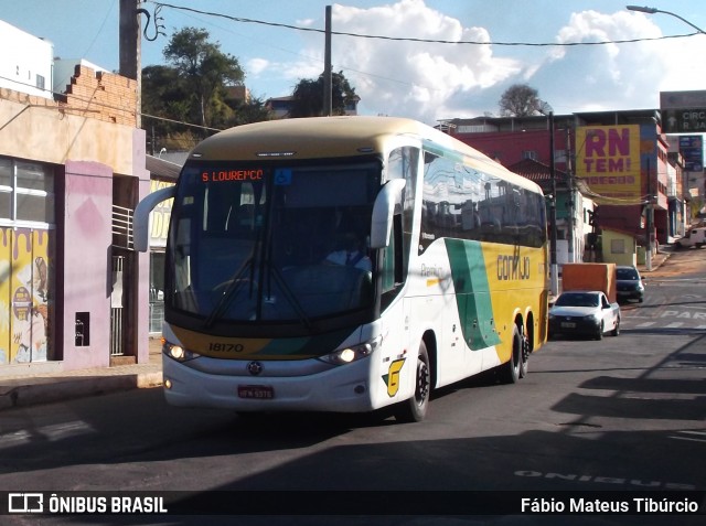 Empresa Gontijo de Transportes 18170 na cidade de Três Corações, Minas Gerais, Brasil, por Fábio Mateus Tibúrcio. Número da foto: #9156667.