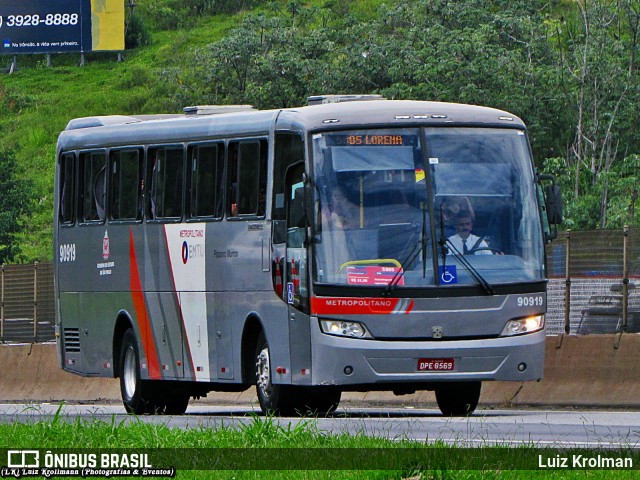 Empresa de Ônibus Pássaro Marron 90919 na cidade de Aparecida, São Paulo, Brasil, por Luiz Krolman. ID da foto: 9226280.