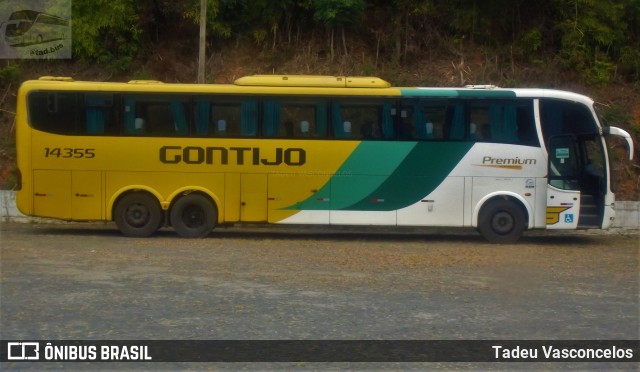 Empresa Gontijo de Transportes 14355 na cidade de Manhuaçu, Minas Gerais, Brasil, por Tadeu Vasconcelos. ID da foto: 9226864.