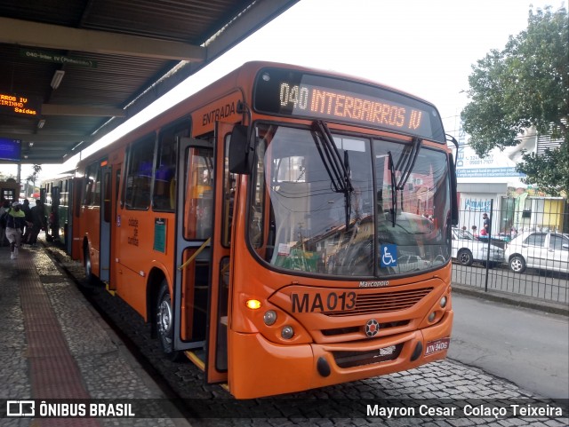 Auto Viação Mercês MA013 na cidade de Curitiba, Paraná, Brasil, por Mayron Cesar  Colaço Teixeira. Número da foto: #9258223.