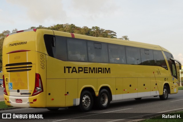 Viação Itapemirim 60559 na cidade de Barra do Piraí, Rio de Janeiro, Brasil, por Rafael H.. Número da foto: #9258123.