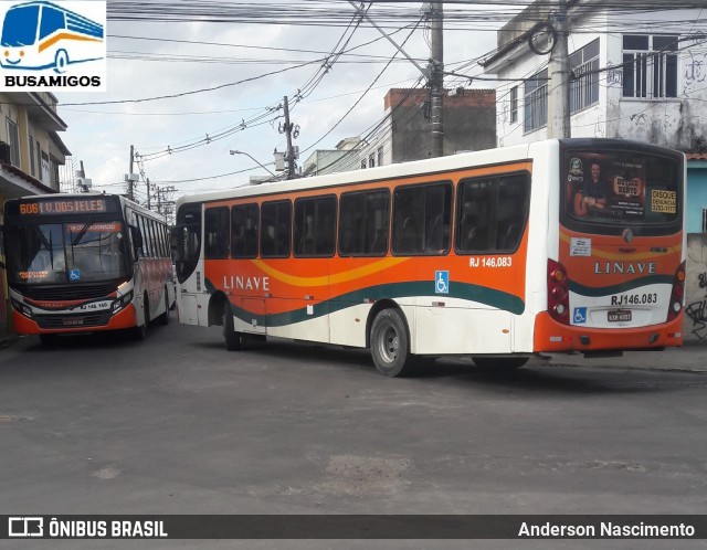 Linave Transportes RJ 146.083 na cidade de São João de Meriti, Rio de Janeiro, Brasil, por Anderson Nascimento . Número da foto: #9258264.