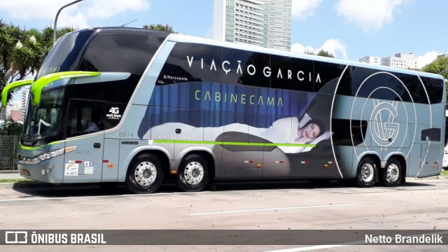 Viação Garcia 8814 na cidade de Curitiba, Paraná, Brasil, por Netto Brandelik. ID da foto: 9258308.