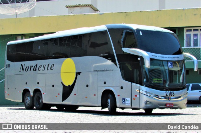 Viação Nordeste 2103 na cidade de Fortaleza, Ceará, Brasil, por David Candéa. ID da foto: 9260260.