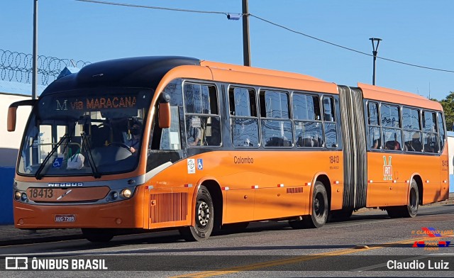 Viação Santo Ângelo 18413 na cidade de Curitiba, Paraná, Brasil, por Claudio Luiz. Número da foto: #9260449.