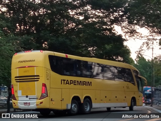 Viação Itapemirim 60073 na cidade de São Paulo, São Paulo, Brasil, por Ailton da Costa Silva. Número da foto: #9259608.
