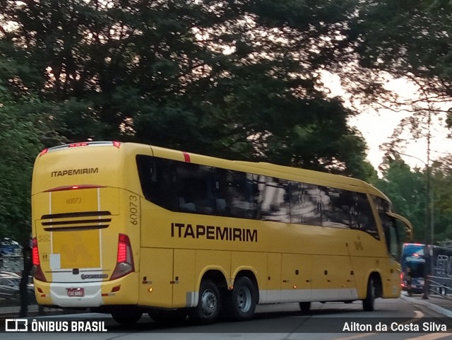 Viação Itapemirim 60073 na cidade de São Paulo, São Paulo, Brasil, por Ailton da Costa Silva. ID da foto: 9259608.