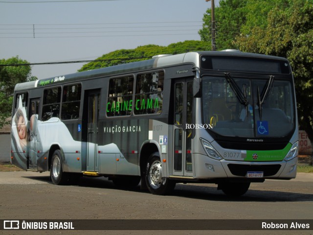 Viação Garcia 81077 na cidade de Paranavaí, Paraná, Brasil, por Robson Alves. ID da foto: 9261512.