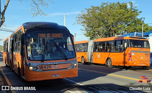 Viação Santo Ângelo 18420 na cidade de Curitiba, Paraná, Brasil, por Claudio Luiz. Número da foto: #9260461.