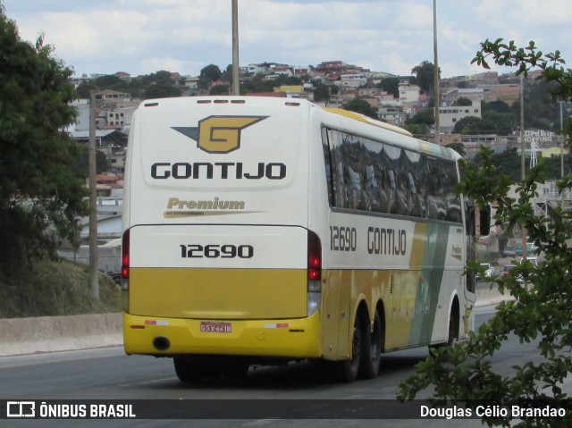 Empresa Gontijo de Transportes 12690 na cidade de Belo Horizonte, Minas Gerais, Brasil, por Douglas Célio Brandao. ID da foto: 9260875.