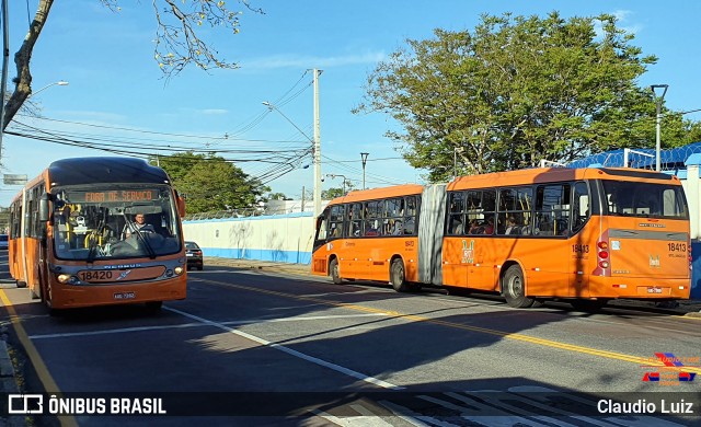 Viação Santo Ângelo 18420 na cidade de Curitiba, Paraná, Brasil, por Claudio Luiz. Número da foto: #9260455.