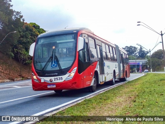 Expresso CampiBus 2535 na cidade de Campinas, São Paulo, Brasil, por Henrique Alves de Paula Silva. ID da foto: 9264859.