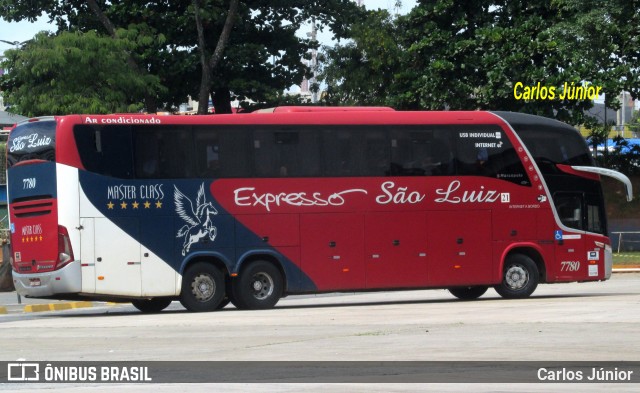 Expresso São Luiz 7780 na cidade de Goiânia, Goiás, Brasil, por Carlos Júnior. ID da foto: 9265632.