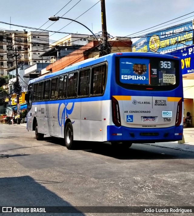 Viação Vila Real B11578 na cidade de Rio de Janeiro, Rio de Janeiro, Brasil, por João Lucas Rodrigues. ID da foto: 9263061.