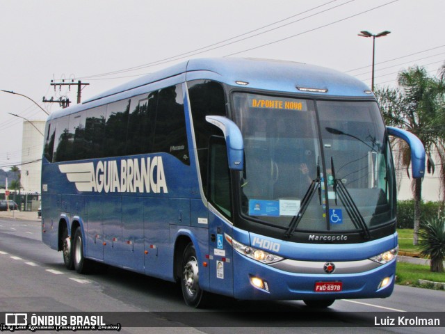 Viação Águia Branca 14010 na cidade de Juiz de Fora, Minas Gerais, Brasil, por Luiz Krolman. Número da foto: #9265513.