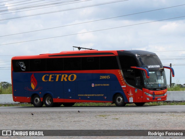 Viação Cetro 20013 na cidade de Messias, Alagoas, Brasil, por Rodrigo Fonseca. ID da foto: 9264764.