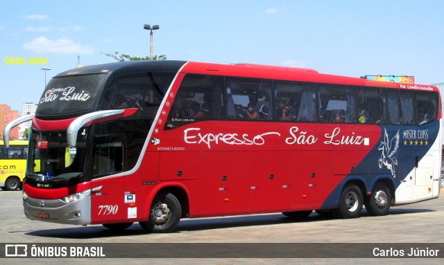 Expresso São Luiz 7790 na cidade de Goiânia, Goiás, Brasil, por Carlos Júnior. ID da foto: 9265132.