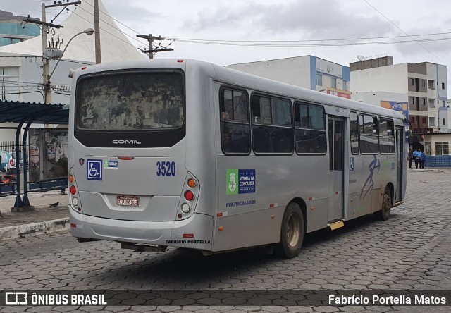 Viação Rosa Vitória da Conquista 3520 na cidade de Vitória da Conquista, Bahia, Brasil, por Fabrício Portella Matos. Número da foto: #9264445.
