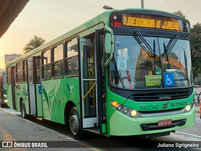Viação Falcão RJ 179.022 na cidade de Volta Redonda, Rio de Janeiro, Brasil, por Juliano Sgrigneiro. Número da foto: #9265639.