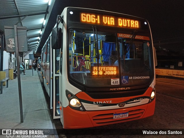 Linave Transportes RJ 146.047 na cidade de Queimados, Rio de Janeiro, Brasil, por Walace dos Santos. ID da foto: 9264724.