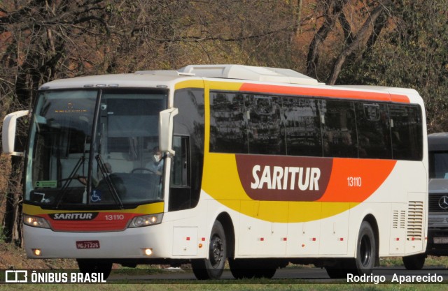 Saritur - Santa Rita Transporte Urbano e Rodoviário 13110 na cidade de Carmópolis de Minas, Minas Gerais, Brasil, por Rodrigo  Aparecido. ID da foto: 9263648.