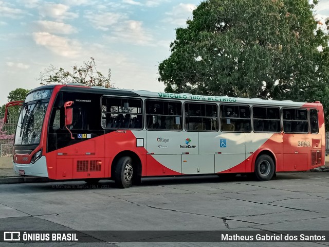 Itajaí Transportes Coletivos 2063 na cidade de Campinas, São Paulo, Brasil, por Matheus Gabriel dos Santos. ID da foto: 9268767.