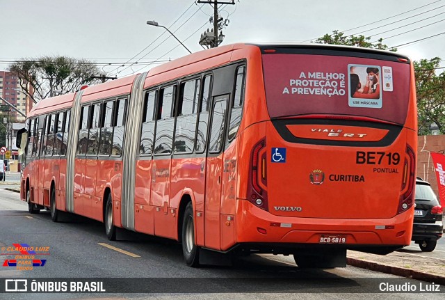 Transporte Coletivo Glória BE719 na cidade de Curitiba, Paraná, Brasil, por Claudio Luiz. Número da foto: #9269598.