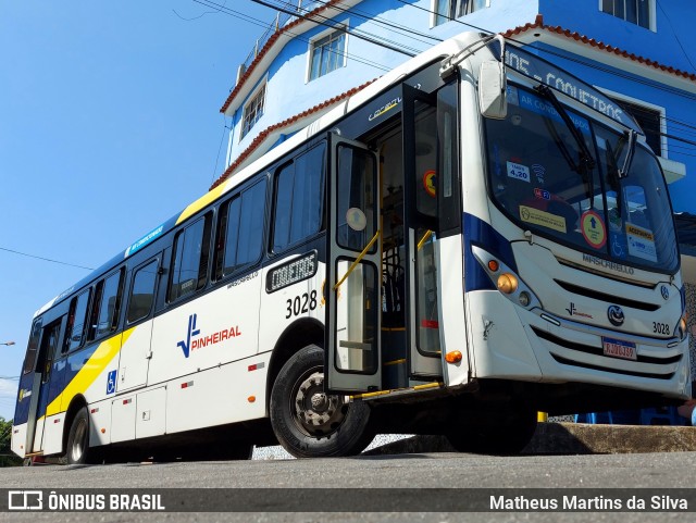 Viação Pinheiral 3028 na cidade de Volta Redonda, Rio de Janeiro, Brasil, por Matheus Martins da Silva. ID da foto: 9267238.