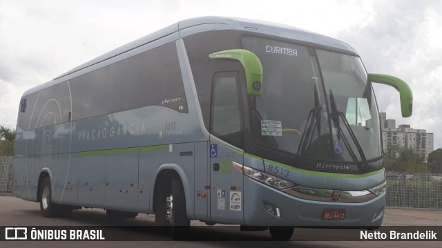 Viação Garcia 8513 na cidade de Curitiba, Paraná, Brasil, por Netto Brandelik. ID da foto: 9268126.